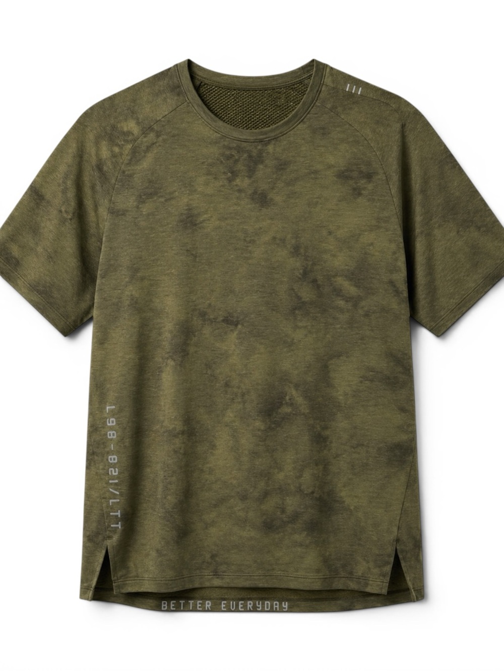 Lululemon Always Agile Short Sleeve Shirt Olive Spray Dye Mens XL Athletic Tee